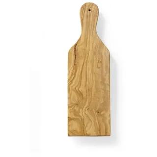 HENDI Servierbrett, aus Olivenholz, Schneidebrett, Holzbrett, Frühstücksbrett, Steakbrett, Küchenbrett, Tapasbrett, ca. 350x120x(H)18mm