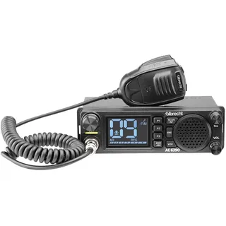 Albrecht AE 6390 CB-Funkgerät – 2,4" Display, VOX Freisprechfunktion, DIN-Einbau, 40 AM/FM Kanäle, 2W Frontlautsprecher, Kanalsuchlauf, RF Gain, inkl. Mikrofon & Zubehör, schwarz, 12639
