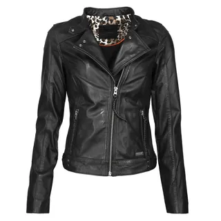 Lederjacke MUSTANG "Lederjacke Akara", Damen, Gr. 3XL, schwarz, Obermaterial: 100% Lammleder LEL. Futter: 100% Baumwolle CO., Jacken Lederjacke