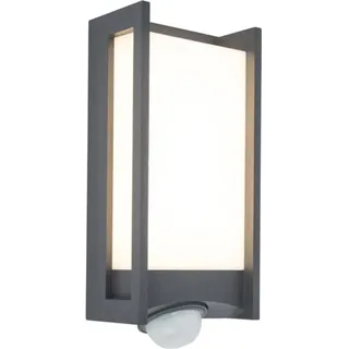 Lutec Außenwandleuchte Aluminium 7,6 cm inkl. Bewegungsmelder anthrazit