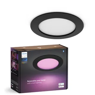 Philips Hue Smart Slim Einbauleuchte 1er Pack schwarz Metall