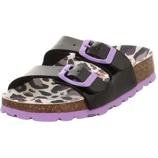Fussbettpantoffel Schwarz/Lila 41 EU