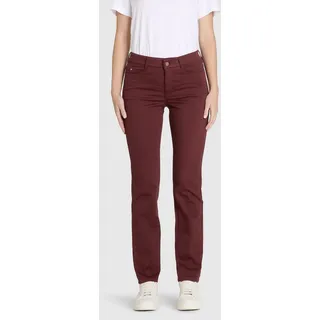 Stretch-Jeans MAC "Dream", Damen, Gr. 32, Länge 32, rot (bordeaux ppt), Denim/Jeans, Obermaterial: 88% Baumwolle, 8% Elastomultiester, 4% Elasthan, eng normal, Jeans Stretch-Jeans, mit Stretch für den perfekten Sitz