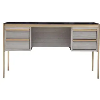 Luxus Design Möbel Schreibtisch Holz Tisch Holz Tische Schreibtische Sekretär - Braun