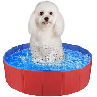 Faltbarer Hundepool,60x20 cm Hundeplanschbecken,Planschbecken für Haustiere für Kleine und Große Hunde, PVC Schwimmbecken, Faltbare Hundepool für Kleine Hunde ﻿