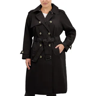 LONDON FOG Damen L721585r93 Trenchcoat, Schwarz, L