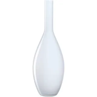 Leonardo Vase , Weiß , Glas , bauchig , 17.5x50x17.5 cm , handgemacht , Dekoration, Vasen, Glasvasen