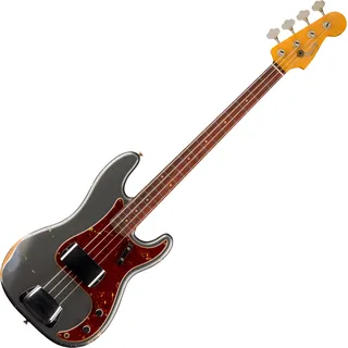 Fender 1960 Precision Bass Relic Super Faded Aged Charcoal Frost Metallic