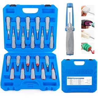 JRready JRconDRK21A20-02 Entriegelungswerkzeug Kit Neu Auspinwerkzeug Mit Schutzhülle Kompatibel mit Deutsch DT/Weather Pack/Metri-Pack/Micro Timer/TE JPT TAB/AMP MCP Serie