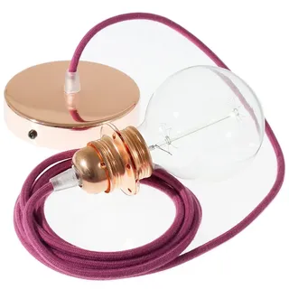 Creative Cables Rc32 1 M Hängeleuchte Pendel Für Lampenschirm - Burgundy / Copper - One Size
