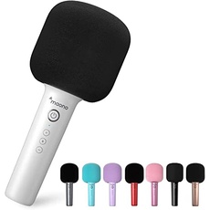 MAONO Karaoke Mikrofon Bluetooth, MKP100 Tragbares 3 in 1 Drahtlos Karaoke Mikrofone für Kinder Erwachsener mit 8 Magie Klang/Audio/Recorder für KTV Home Party, für YouTube/Smule(Weiß)
