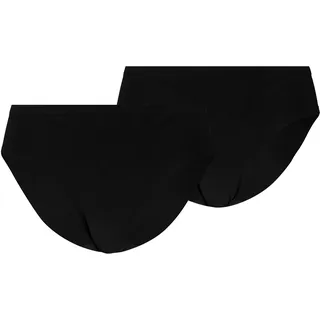 Slip PUMA "PUMA WOMEN INVISIBLE COTTON BRIEFS 2P", Damen, Gr. L, schwarz, Jersey, Obermaterial: 88% Baumwolle, 12% Elasthan, körpernah, Unterhosen Slip, nahtlose Ränder für eine unsichtbare Passform