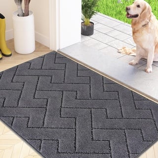 FCSDETAIL Schmutzfangmatte Innen 50 x 80 cm, rutschfeste Fußmatte, waschbar Sauberlaufmatte, absorbierend Türmatte, Fussmatte Teppich für Hund, Eingang, Haustür & Flur