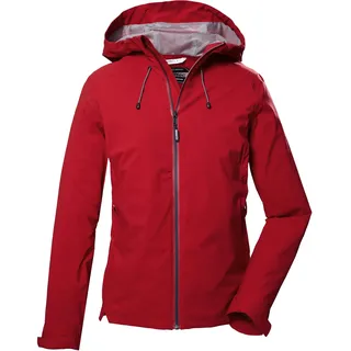 killtec Damen Funktionsjacke ist wasserdicht/Outdoorjacke mit Kapuze KOS 23 WMN JCKT, rot, 38, 41312-000