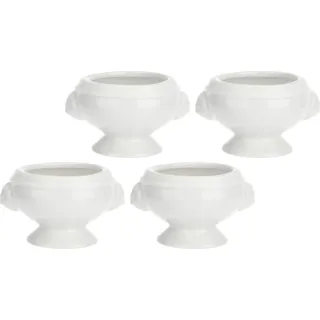 La Porcellana Bianca Set mit 4 Löwenschalen 62 ml P002502007Z - Weiß
