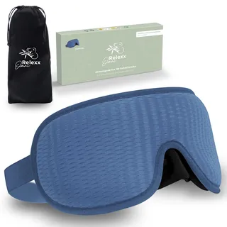 Omnirelexx® Atmungsaktive 3D Schlafmaske (Blau) 1 St blau