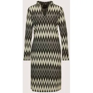 Sommerkleid MADELEINE "Kleid Elegantes Kleid mit Zick-Zack-Muster", Damen, Gr. 44, N-Gr, grau (grau, wollweiß, multicolor), Obermaterial: 63% Viskose CV. 31% Polyacryl PAN. 3% Elasthan EL. 3% Polyamid PA., Modern, Kleider Sommerkleid, Modisches Missoni Druck