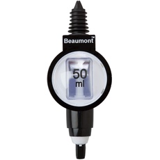 Beaumont Bar Optics 50 ml, Schwarz & Weiß, 50 ml Optik für Spirituosen, dichte Gummidichtung, Messfenster für überwachte Abgabe, Verwendung mit einer Vielzahl von Flaschen, T416