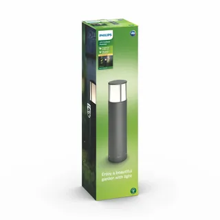 Philips Sockelleuchte Aluminium 40,0 cm inkl. LED 6 W anthrazit