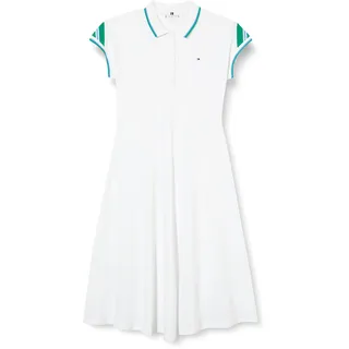 Tommy Hilfiger Damen Polokleid Knielang, Weiß (Th Optic White), 3XL