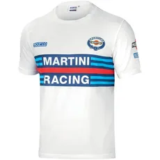 SPARCO 01274MRBI3L Racing T-Shirt, Weiß