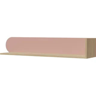 Mirjan24 Wandregal 120 x 20 x 25 cm Eichefarben/Rosa