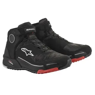 Alpinestars Cr-x Drystar® Riding Motorradschuhe - Black Camo / Red - EU 45