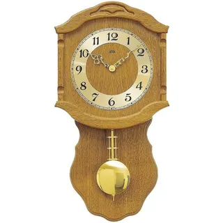 AMS Quarz-Pendeluhr, Quarzpendelwerk, 27x50x8cm, 964/4 - Gold