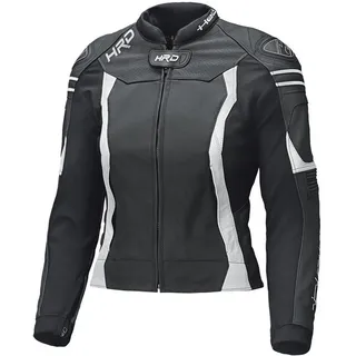 Held Street 3.0 Damen Motorrad Lederjacke, schwarz/weiß, 84