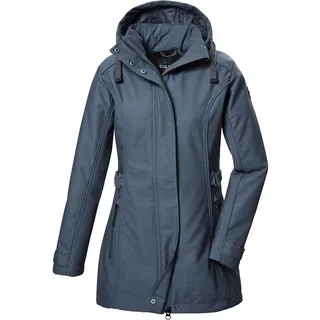 G.I.G.A. DX Damen Softshell Parka/Softshelljacke mit abzippbarer Kapuze GW 22 WMN SFTSHLL PRK, stahlblau, 46, 42210-000
