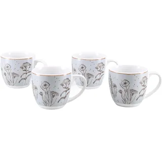 CreaTable Kaffeetasse 0,32 l Grau 4 St.
