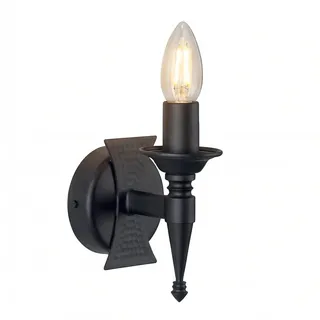 Wandleuchte CAMELOT 7 Schmiedeeisen Schwarz B:10cm Lampe Wohnzimmer Schlafzimmer