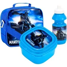 Star Wars : The Mandalorian Childrens/Kids Lunch Box Set, Lunchbox, Blau
