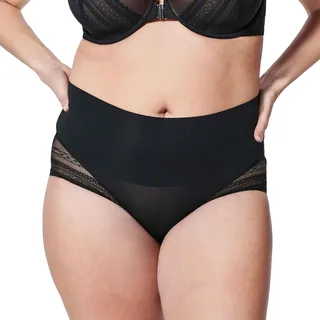 Spanx Illusion Lace Hi-Hipster Shapewear-Unterhose Damen, Very Black, XL