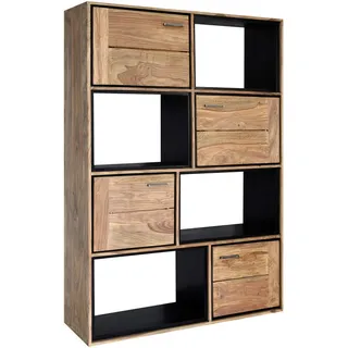 Livetastic Aktenregal , Sheeshamfarben , Metall , Sheesham , massiv , 120x175x40 cm , Büromöbel, Büroregale, Aktenregale