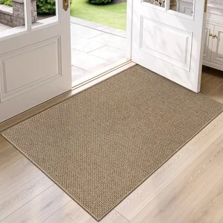 DEXI Schmutzfangmatte Innen 120 x 180 cm, rutschfeste Fußmatte, Dunkelbeige | Saugstark, Schmutzfang, Fussmatte, Türmatte Innenbereich, Niedriges Profil, Haustür, Eingangsbereich, Flur