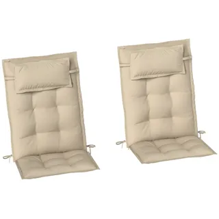 Outsunny Auflage 116 x 50 x 5 cm beige 2 St.