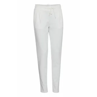 ICHI IHKATE PA2 Damen Sweathose Sweatpants Relaxhose mit Stretch Schmaler Schnitt mit Elastikbund, Größe:L, Farbe:Cloud Dancer (114201)