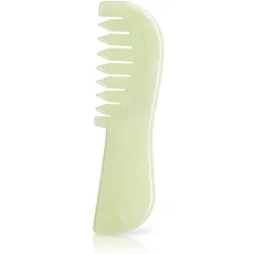 Jade Gua Sha Massage-Kamm-Therapie-Werkzeug, handgefertigter antistatischer Entwirrungs-Haar-Bart-Kamm-Kratzer für die Kopfhaut-Massage, entspannende Ganzkörper-Schlankheitsmassage (5,5 Zoll)