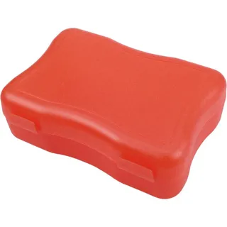Brotdose "Wave" klein – BPA-freie Lunchbox mit Klickverschluss - Nachhaltige Pausenbox Germany für Kinder in Schule & Kindergarten - trend-rot PP - Rot