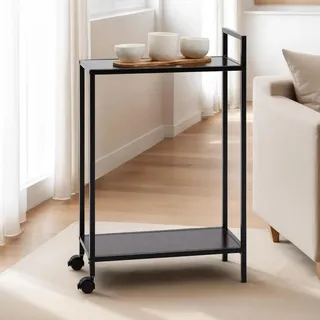 Idimex Servierwagen Rivo , Schwarz , Holzwerkstoff, Metall , Mode , 52x81x26 cm , Esszimmer, Servierwagen