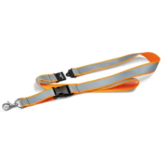 Durable Sicherheits-Schlüsselband reflektierend, mit Karabiner und Sicherheitsverschluss, 1 Stück, orange, 869209