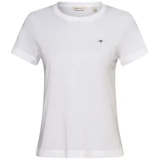 GANT Damen Reg Shield LOGO T-SHIRT, Weiß, M EU