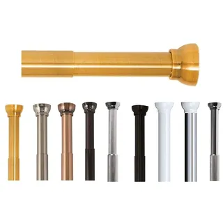 Spirella Teleskopstange Kreta | Duschvorhangstange ohne Bohren | Spannstange, durch Drehen verstellbar, sicherer Halt | als Duschstange, Kleiderstange | Gold 125-220 cm, Aluminium, Or