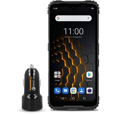 Hammer Blade 5G, Robustes Smartphone eSIM, FHD + IPS 6,3" Bildschirm, 6g ram, 48MP Hauptkamera, IK07, IP69, 5000 mAh, Schnellladung, Android 11, Fingerabdruckleser, USB-C + Auto-Ladegerät