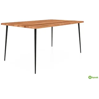 byoak Esstisch Lina , Kernbuche , Holz , Echtholz,Kernbuche , 100x78x130 cm , Esszimmer, Esstische