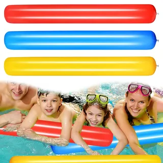 3 Stück Schwimmnudel Poolnudel, 105CM Schwimmstange, Aufblasbare Poolnudel