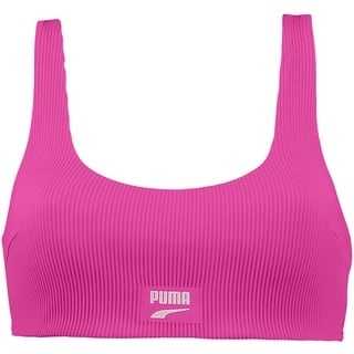 PUMA Damen Scoop Neck Bikini Top, Neon Pink, S EU