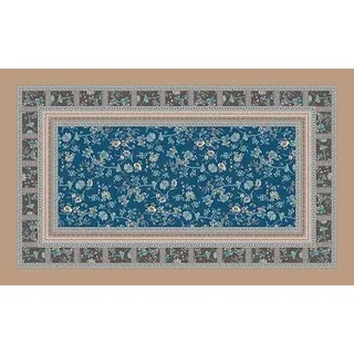 Bassetti Tischdecke Genova B1 aus 100% Baumwolle in der Farbe Blau, Maße: 150cm x 250cm, 9324146, 150x250