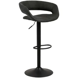 Actona 2er-Set Actona Barhocker Grace Stoff Grau Anthrazit